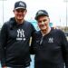 Yankees skipper Aaron Boone is with former manager Joe Torre at the 2026 Spring Training camp, Tampa, Fl.