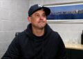 Yankees manager Aaron Boone reacts to questions after the 2-1 loss in Seattle on March 30, 2026.