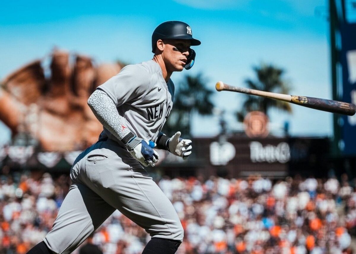 Yankees captain Aaron Judge runs after hitting a 383-ft home run during the 3-1 win over the Giants in San Francisco, March 28, 2026.