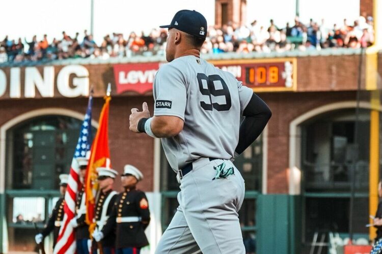 Yankees captain Aaron Judge is taking over the centre field in 7-0 win over the Giants in San Francisco, March 25, 2026.