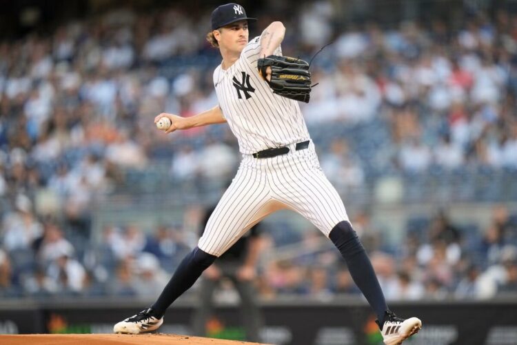 Cam Schlittler maxed out at just under 100-mph while generating 15 swings and misses against the Twins Wednesday night.