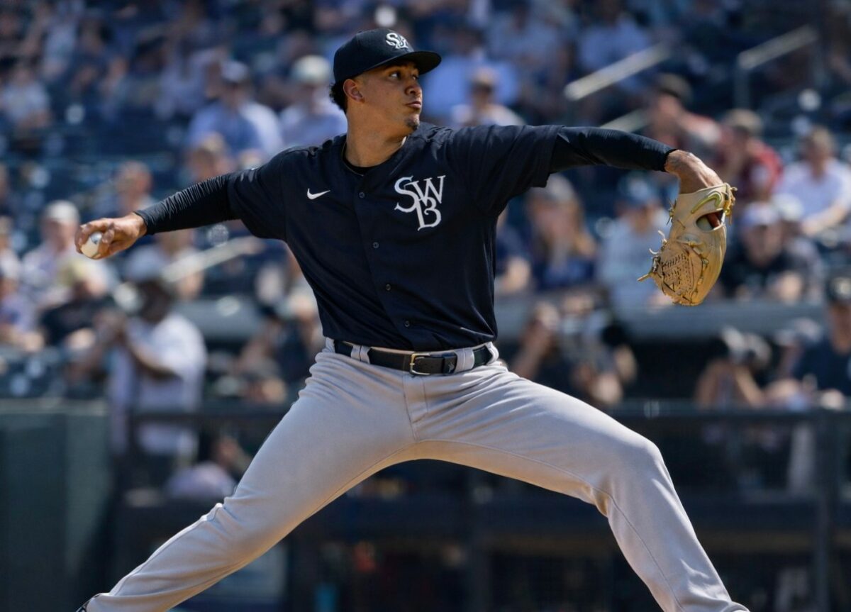 Yankees top pitching prospect Carlos Lagrange threw the fastest pitch of MiLB's opening weekend at 101.3 mph in his Triple-A debut on March 29, 2026.