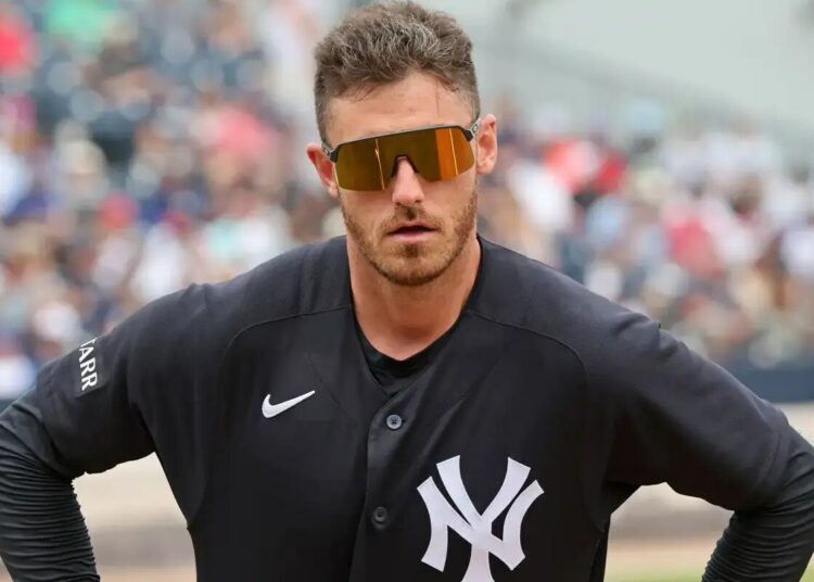 Cody Bellinger during the Yankees’ spring training game against the Braves on Feb. 26, 2026.