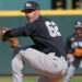 Dylan Coleman pitches during the Yankees-Pirates spring training game on Feb. 23, 2026.
