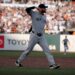 Yankees’ reliever Jake Bird reacts after escaping a jam in the 3-1 win over the Giants, San Francisco, March 28, 2026.
