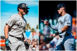 Judge, Stanton set HR benchmark as Yankees pitchers shut out Giants 3-0