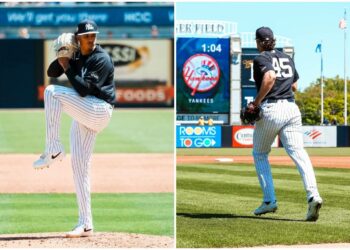 Yankees rookie Carlos Lagrange at a spring game, March 18, 2026.