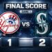 The Yankees lost 1-2 to the Mariners at T-Mobile Park, Seattle, on March 30, 2026.