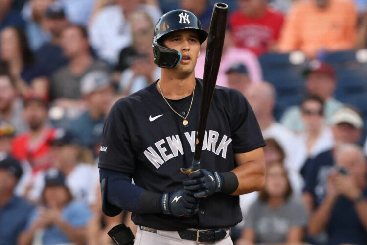 Yankees prospect rookie Spencer Jones at 2026 Spring Training camp.