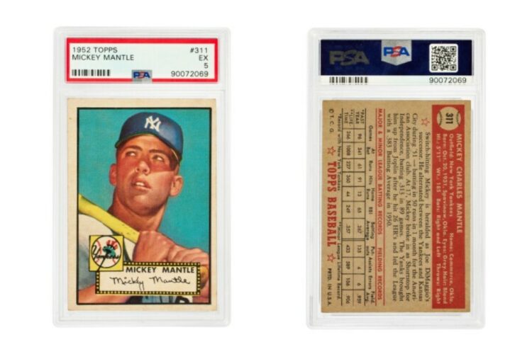 A 1952 Mickey Mantle card with PSA 2.5 grade fetched $158.6k in an auction in April 2026.