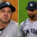 Luis Gil faltered with 6 earned runs in 4 innings in the Yankees' 7-4 loss to the Astros in Houston, Apr. 26, 2026. Manager Boone reacts after the game.