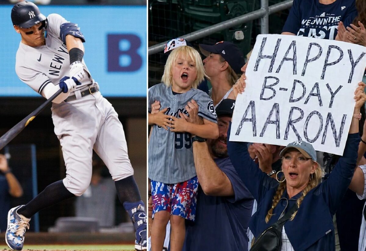 Yankees captain Aaron Judge hit his 10th homer of season and 378th overall on his 34th birthday as fans cheer. Houston, Apr. 26, 2026.