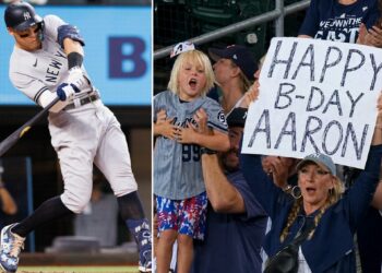 Yankees captain Aaron Judge hit his 10th homer of season and 378th overall on his 34th birthday as fans cheer. Houston, Apr. 26, 2026.