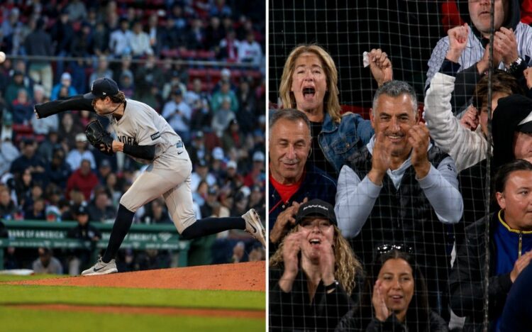 Yankees' Cam Schlittler is pitching in front of his family in his Boston debut, Apr. 23, 2026.