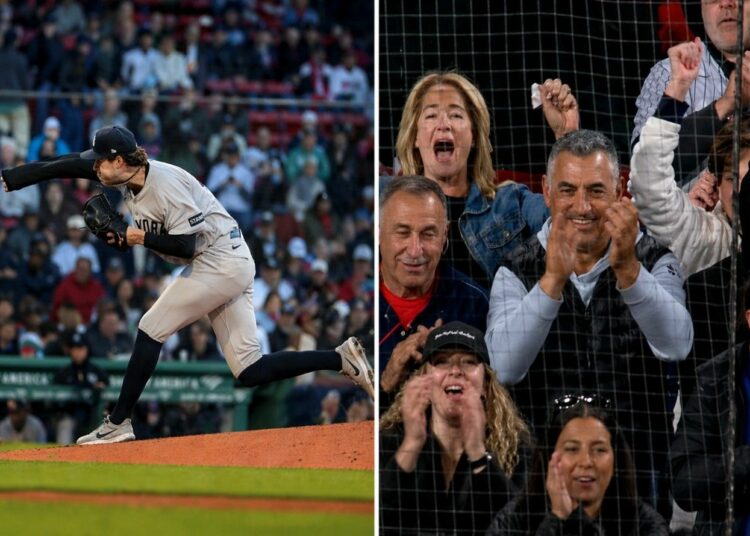 Yankees' Cam Schlittler is pitching in front of his family in his Boston debut, Apr. 23, 2026.