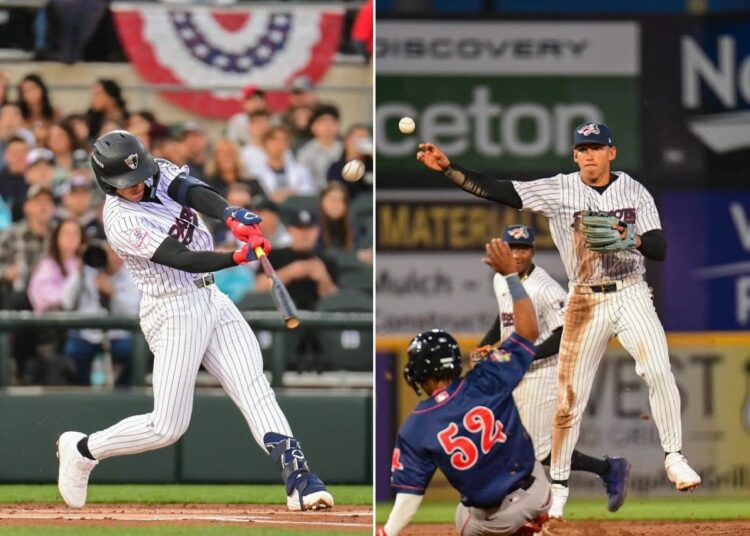 Yankees' top prospect George Lombard Jr. went 5-for-6 with a home run, a double, three singles, three runs scored and a stolen base in Double-A Somerset's 18-2 demolition of Portland at TD Bank Ballpark on Apr 3, 2026.