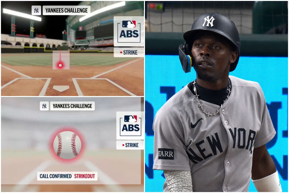 Jazz Chisholm Jr make a horrible ABS challenge in the ninth in the Yankees' 12-4 win over the Astros in Houston.