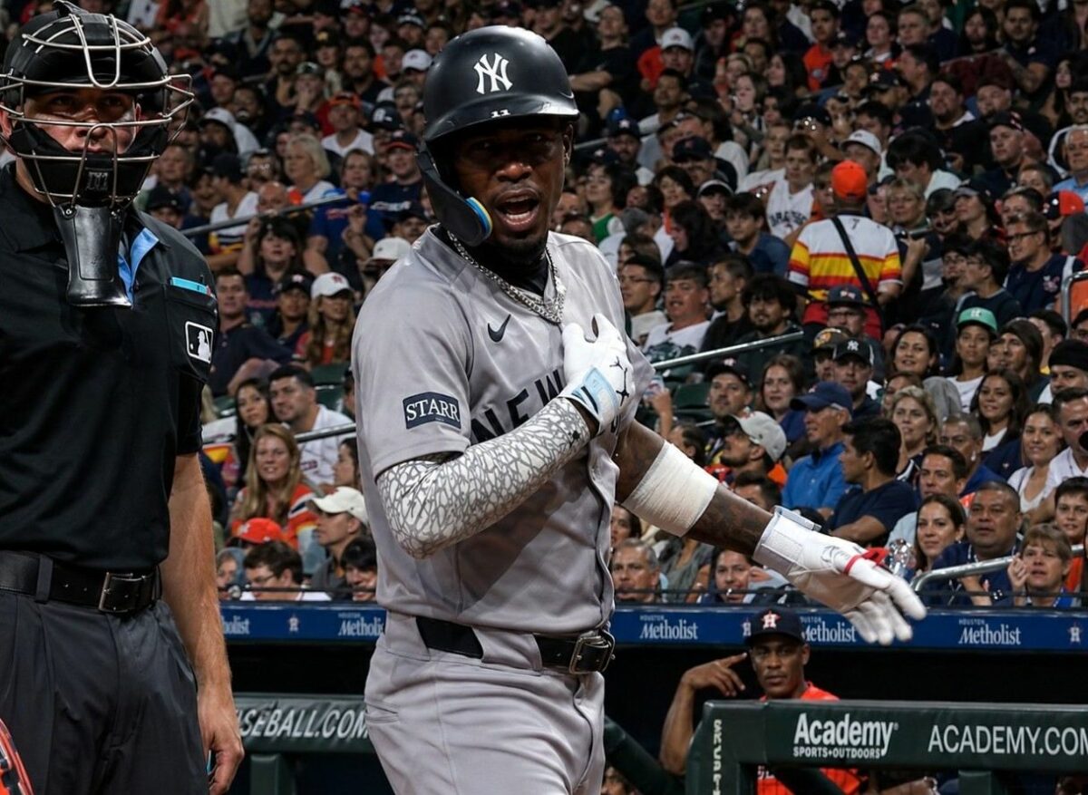Jazz Chisholm Jr. reacciona "He vuelto" tras su jonrón en la victoria de los Yankees por 12-4 sobre los Astros en Houston.