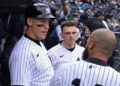 Both Aaron Judge and Ben Rice hit home runs in the Yankees' 7-0 win over the Royals in New York, Apr. 19, 2026.