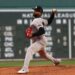 Luis Gil pitches during his scoreless six innings in the Yankees' 4-0 win over the Red Sox in Boston, Apr. 21, 2026.