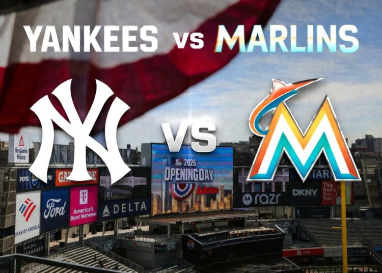The New York Yankees are set to host the Miami Marlins at Yankee Stadium for three-game series starting from Apr 3, 2026.