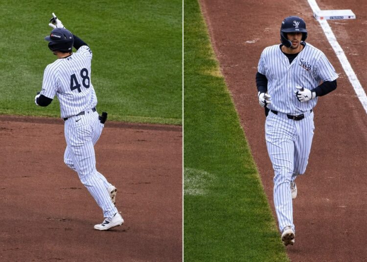 Yankees' prospect Spencer Jones hit two homers in the RailRiders' 9-6 win over the Bisons on Apr. 29, 2026.