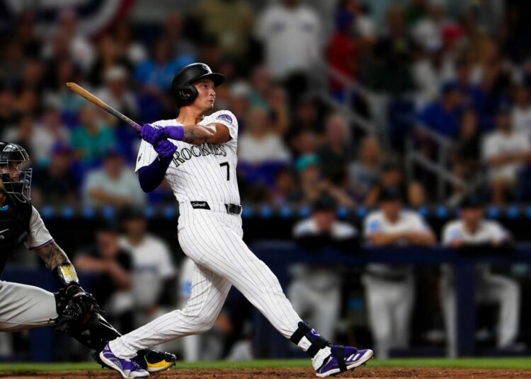 Former Yankees infield prospect TJ Rumfield emerges as a hitting asset early for the Colorado Rockies, March 2026.