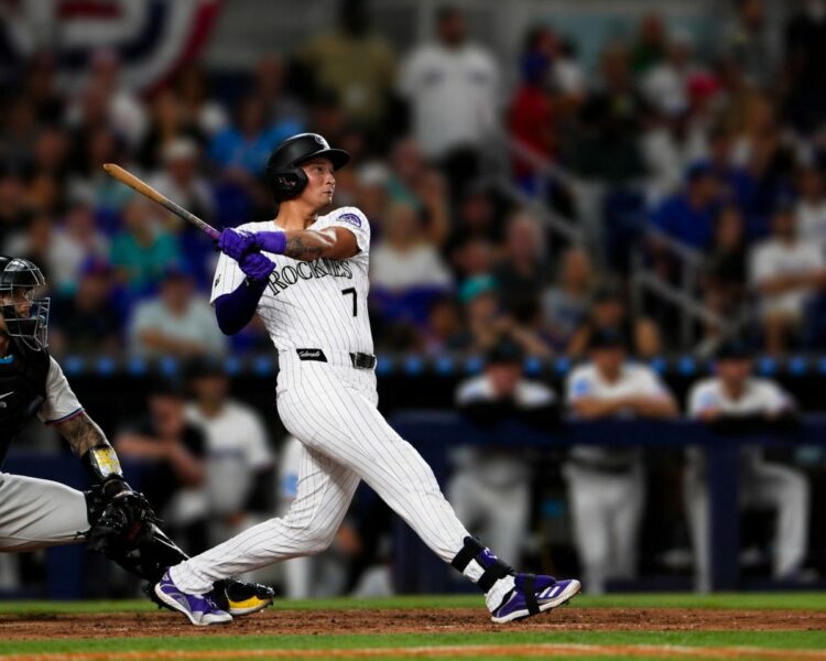 Former Yankees infield prospect TJ Rumfield emerges as a hitting asset early for the Colorado Rockies, March 2026.