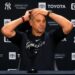 Manager Aaron Boone talks to the reporters after the Yankees' 2-1 loss to the Blue Jays, New York, May 20, 2026.