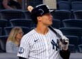 Anthony Volpe waits for an ABS decision during the Yankees 4-2