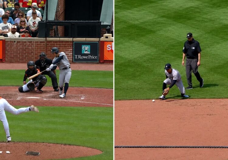 Anthony Volpe was struck out leaving runners on all corners and also committed an error in the Yankees’ 7-0 loss to the Orioles on May 13, 2026 in Baltimore.