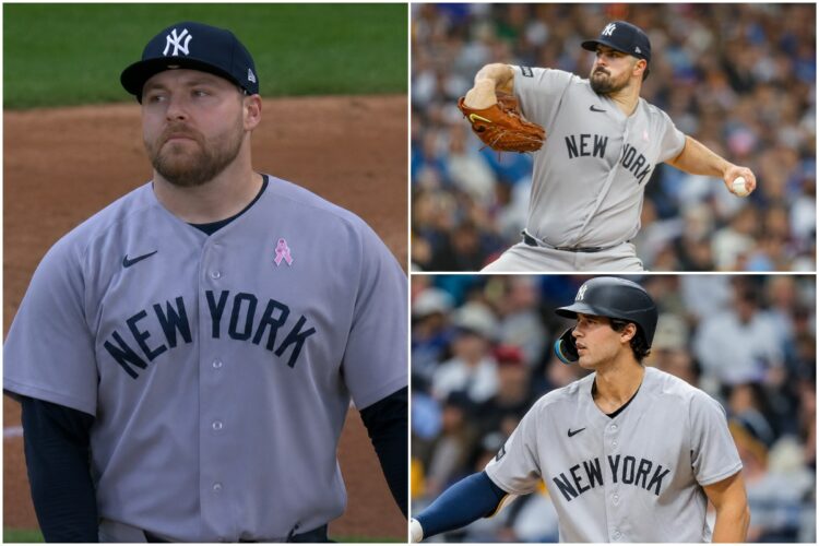 Carlos Rodon was not impressive. Spencer Jones hit first RBI, and Bednar gave up walkoff run as the Yankees lost 4-3 to the Brewers in Milwaukee, May 10, 2026.