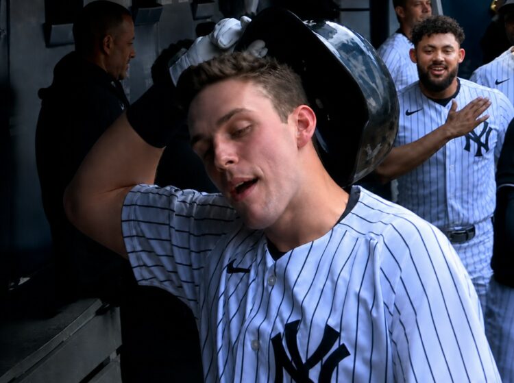 Both Ben Rice and Jasson Dominguez homered in the Yankees' 11-3 win over the Orioles, New York, May 3, 2026.