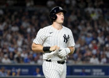 Ben Rice missed four consecutive Yankees games through May 7, 2026, due to hand injury.