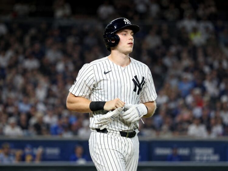 Ben Rice missed four consecutive Yankees games through May 7, 2026, due to hand injury.