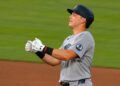 Ben Rice hit three RBIs in the Yankees' 7-0 win over the Royals, Kansas City, May 27, 2026.