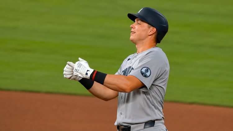 Ben Rice hit three RBIs in the Yankees' 7-0 win over the Royals, Kansas City, May 27, 2026.