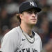 New York Yankees’ Cam Schlittler walks to the dugout during the first inning of a baseball game against the Milwaukee Brewers, Saturday, May 9, 2026, in Milwaukee.