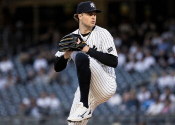 Cam Schlittler threw three 100+ mph strikes in the Yankees 12-1 win over the Orioles. May 4. 2026, New York.