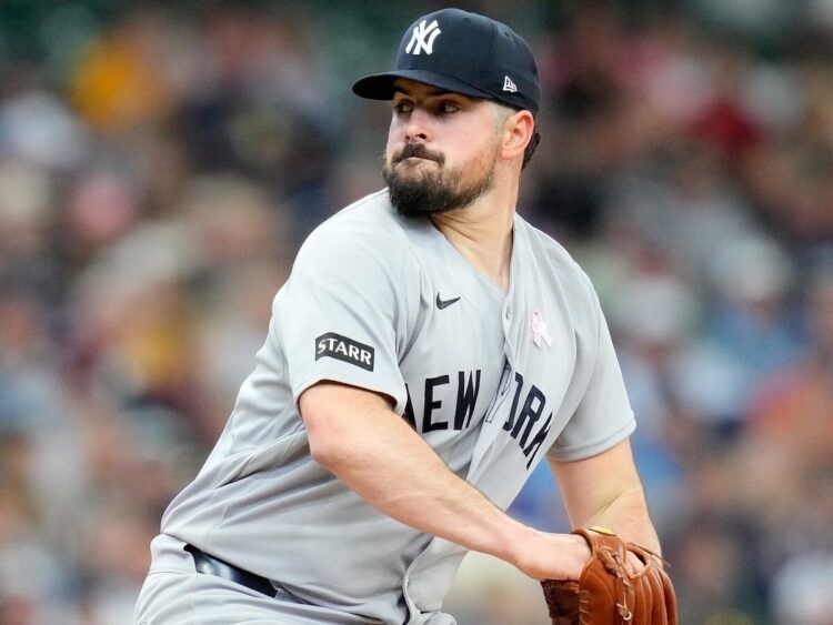 Carlos Rodon's Yankees comeback was far from impressive as the Yankees lost 4-3 to the Brewers in Milwaukee, May 10, 2026.