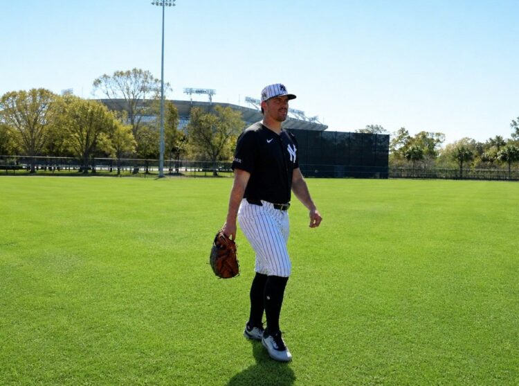 Carlos Rodon was at the New York Yankees' spring training camp in Tampa, Fl, in March 2025.