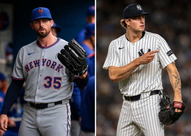 Former Yankees closer Clay Holmes faces Cam Schlittler, the Yankees' breakout ace, in Friday's Subway Series opener at Citi Field, May 15, 2026.