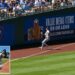 Cody Bellinger hit his first road home run, then crashed into the wall on a foul grab in the Yankees' 4-3 win over the Royals, Kansas City, May 25, 2026.