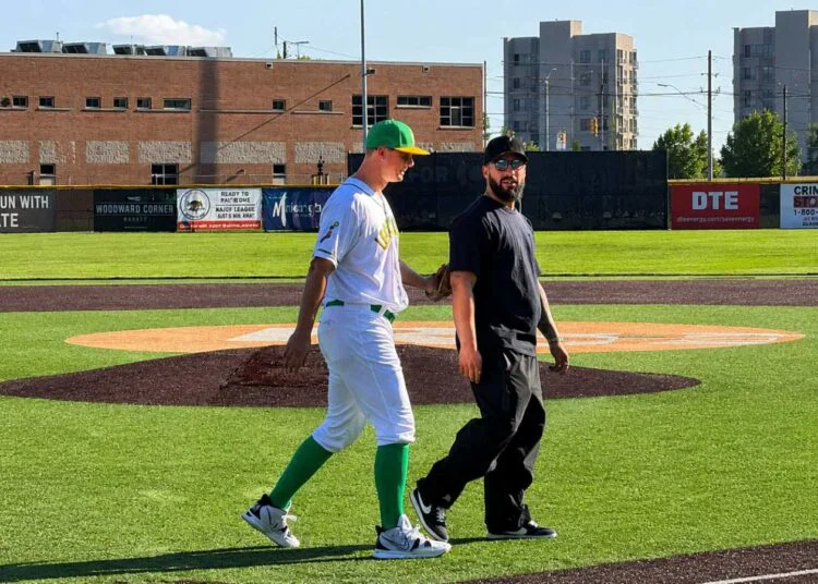 Ex-Yankees star DJ LeMahieu and Gleyber Torres are at Memorial Park before the former's managerial debut with the Royal Oak Leprechauns on May 25, 2026.