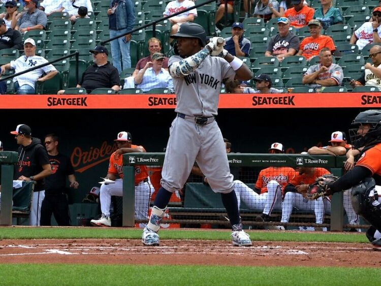 Jazz Chisholm got the sole hit for the Yankees in 7-0 loss to the Orioles in Baltimore on May 13, 2026.