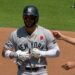 Jose Caballero is in action during the Yankees' 4-3 comeback win over the Royals in the ninth, Kansas City, May 25, 2026.