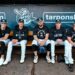 Cam schlittler, Max Fried, Carlos Rodon, Will Warren, and Gerrit Cole at Yankees dugout during the 2026 spring training camp in Tampa.