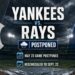 Rain postpones the Yankees-Rays game on May 23, 2026. It moves to a Sept. 22 doubleheader as New York fights a slump and a growing AL East gap.