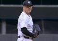 Ryan Weathers pitched five innings with five Ks and 1 ER as the Yankees beat the Orioles 9-4. May 2. 2026, New York.