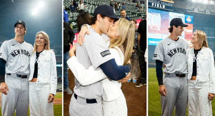 Yankees star Spencer Jones is with banker girlfriend Ava O'Connor in Milwaukee, May 10, 2026.